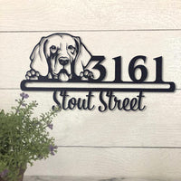Thumbnail for Cute Weimaraner 2    Address Sign, House Number Sign, Address Plaque, Dog Lovers Gift