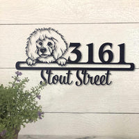 Thumbnail for Cute Poodle 2    Address Sign, House Number Sign, Address Plaque, Dog Lovers Gift
