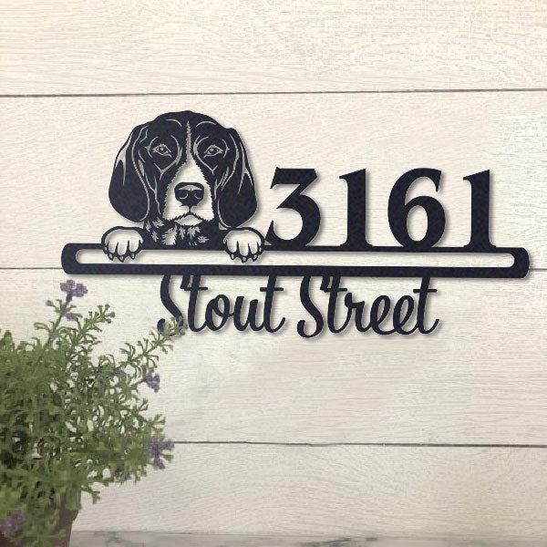 Cute German Shorhair Pointer Address Sign House Number Address Plaque Dog Lovers Gift