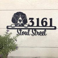 Thumbnail for Cute German Shorhair Pointer Address Sign House Number Address Plaque Dog Lovers Gift