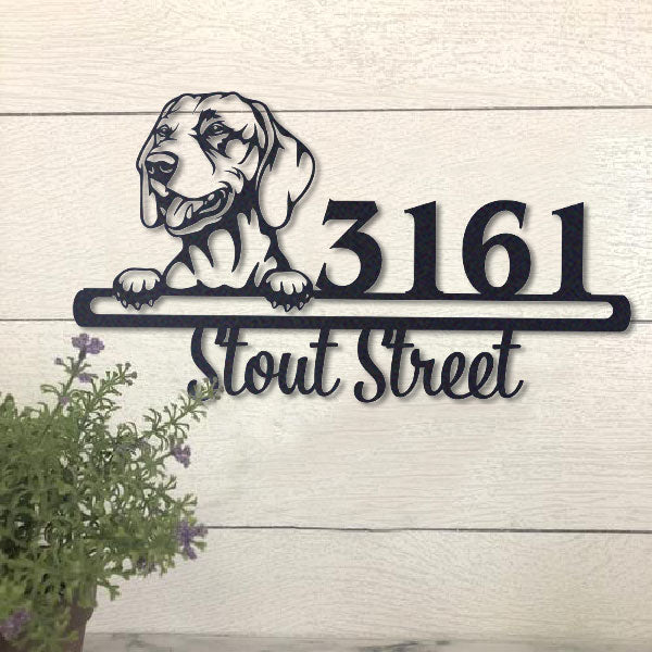 Cute Visla Address Sign House Number Address Plaque Dog Lovers Gift