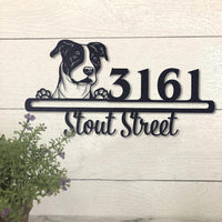 Thumbnail for Cute Pit Bull 2    Address Sign, House Number Sign, Address Plaque, Dog Lovers Gift