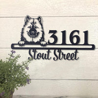 Thumbnail for Cute Eurasier Address Sign House Number Address Plaque Dog Lovers Gift