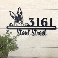 Thumbnail for Cute Belgian Shepherd    Address Sign, House Number Sign, Address Plaque, Dog Lovers Gift