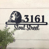 Cute Beagle Address Sign, House Number Sign, Address Plaque, Dog Lovers Gift