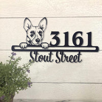 Thumbnail for Cute Basenji    Address Sign, House Number Sign, Address Plaque, Dog Lovers Gift