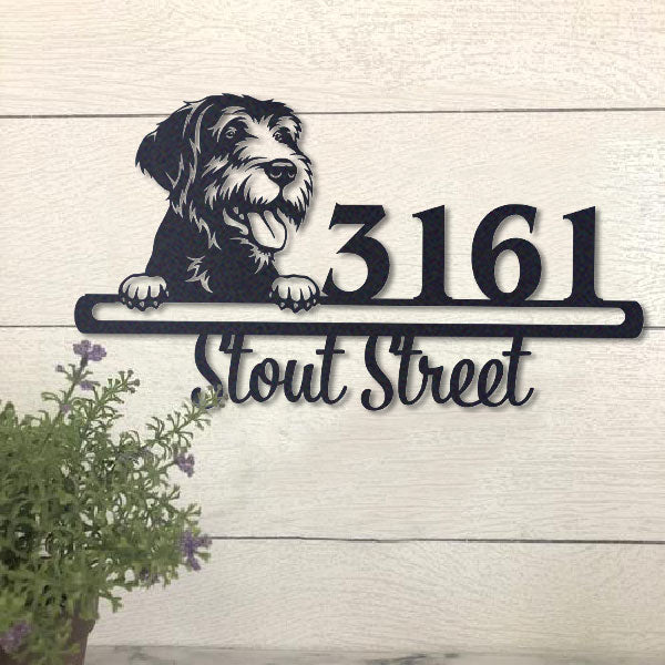Cute Spinone Italiano Address Sign House Number Address Plaque Dog Lovers Gift