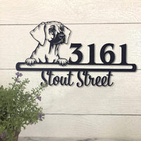 Thumbnail for Cute Southern Hound Address Sign House Number Address Plaque Dog Lovers Gift