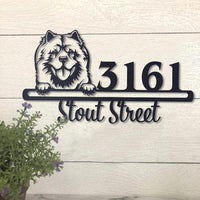Cute Chow Chow Address Sign House Number Address Plaque Dog Lovers Gift
