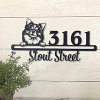 Thumbnail for Cute Chihuahua Longhair Address Sign House Number Address Plaque Dog Lovers Gift