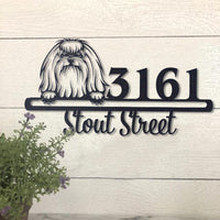 Thumbnail for Cute Maltese    Address Sign, House Number Sign, Address Plaque, Dog Lovers Gift