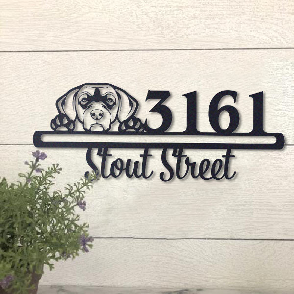 Cute Chesapeake Bay Retriever Address Sign House Number Address Plaque Dog Lovers Gift