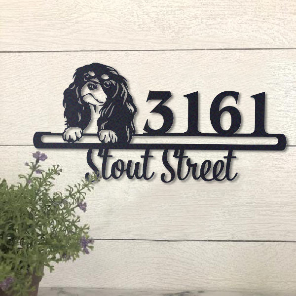 Cute American Cocker Spaniel  Address Sign, House Number Sign, Address Plaque, Dog Lovers Gift