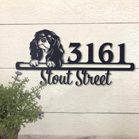 Thumbnail for Cute American Cocker Spaniel  Address Sign, House Number Sign, Address Plaque, Dog Lovers Gift