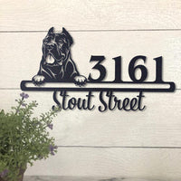 Thumbnail for Cute Cane Corso    Address Sign, House Number Sign, Address Plaque, Dog Lovers Gift