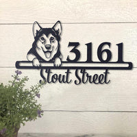 Thumbnail for Cute Alaskan Malamute 3  Address Sign, House Number Sign, Address Plaque, Dog Lovers Gift