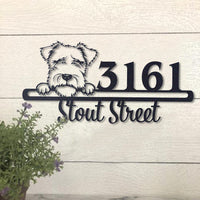 Thumbnail for Cute Lakeland Terrier 1    Address Sign, House Number Sign, Address Plaque, Dog Lovers Gift
