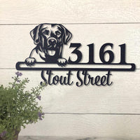 Thumbnail for Cute Labrador Retriever 2    Address Sign, House Number Sign, Address Plaque, Dog Lovers Gift