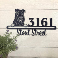 Thumbnail for Cute Kerry Blue Terrier    Address Sign, House Number Sign, Address Plaque, Dog Lovers Gift