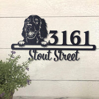 Thumbnail for Cute Irish Setter    Address Sign, House Number Sign, Address Plaque, Dog Lovers Gift