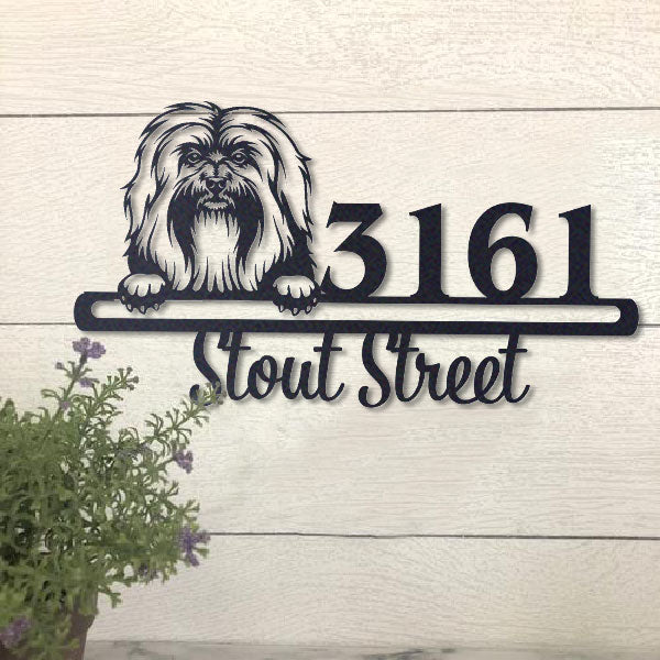 Cute Havenese    Address Sign, House Number Sign, Address Plaque, Dog Lovers Gift