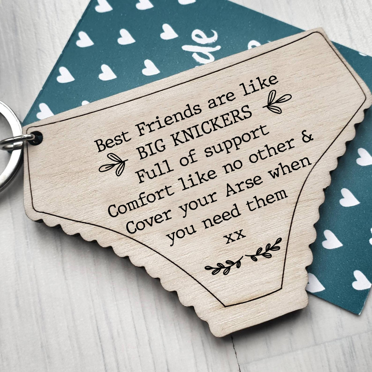 Best Friend Funny Wooden Keychain Best Friend Are Like Big Knicker