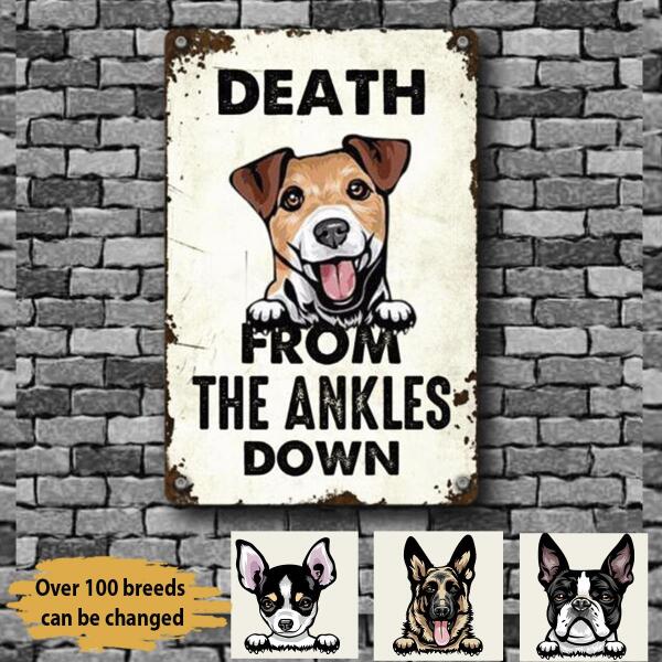 Dog Lovers Printed Metal Death From The Ankles Down Personalized