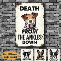 Thumbnail for Dog Lovers Printed Metal Death From The Ankles Down Personalized