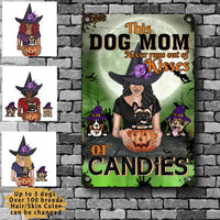 Thumbnail for Dog Lovers Printed Metal This Dog Mom Never Runs Out Of Kisses Or Candies Personalized