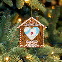 Thumbnail for Family Layered Ornament Our First Home Map Personalized
