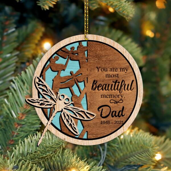 Personalized family layered ornament with pet name
