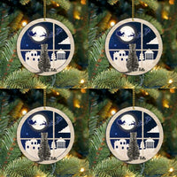 Thumbnail for Cat Lovers Layered Ornament Cat Looking Santa Through Window Personalized Christmas Gift