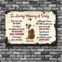 Thumbnail for Dog Cat Lovers Printed Metal Wall Art In Loving Memory Personalized