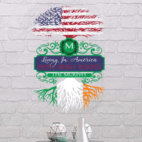 Thumbnail for Family Custom Metal Sign Living In America With Irish Roots