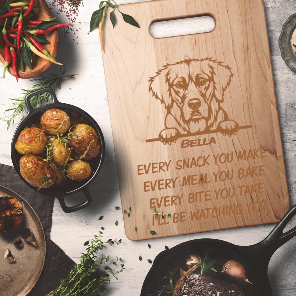 Dog Lovers Maple Cutting Board Every Snack You Make Personalized