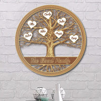 Thumbnail for Family Metal Wall Art Tree Of Life With Personalized Names