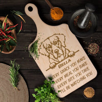 Thumbnail for Dog Lovers Paddle Cutting Board Every Snack You Make Personalized