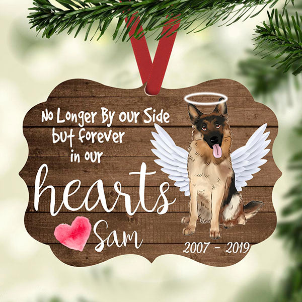 Personalized dog lovers christmas ornament with pet name