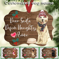 Thumbnail for Dog lovers Christmas Ornament Dear Santa Define Naughty