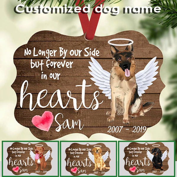 Personalized dog lovers christmas ornament with pet name