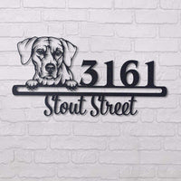 Thumbnail for Cute Rhodesian Ridgeback    Address Sign, House Number Sign, Address Plaque, Dog Lovers Gift