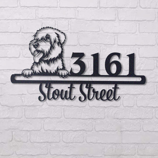 Cute Wheaten    Address Sign, House Number Sign, Address Plaque, Dog Lovers Gift