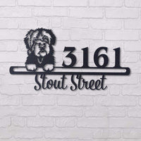 Thumbnail for Cute Portuguese Water Dog 2    Address Sign, House Number Sign, Address Plaque, Dog Lovers Gift