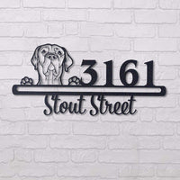 Thumbnail for Cute Bordeaux Great Dane    Address Sign, House Number Sign, Address Plaque, Dog Lovers Gift