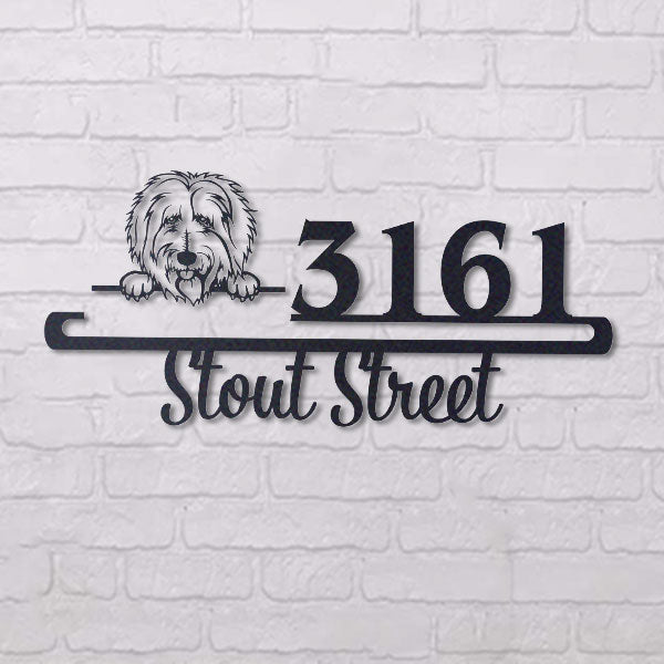 Cute Golden Poodle    Address Sign, House Number Sign, Address Plaque, Dog Lovers Gift