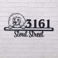 Thumbnail for Cute Poodle 2    Address Sign, House Number Sign, Address Plaque, Dog Lovers Gift