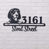 Thumbnail for Cute Bluetick Coonhound    Address Sign, House Number Sign, Address Plaque, Dog Lovers Gift