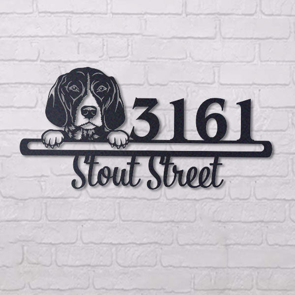Cute German Shorhair Pointer Address Sign House Number Address Plaque Dog Lovers Gift