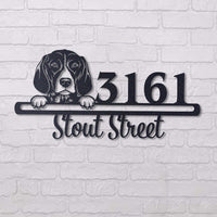 Thumbnail for Cute German Shorhair Pointer Address Sign House Number Address Plaque Dog Lovers Gift