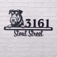 Thumbnail for Cute Velshterer Address Sign House Number Address Plaque Dog Lovers Gift